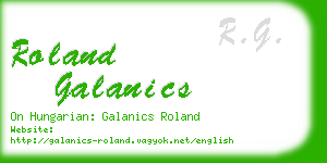 roland galanics business card